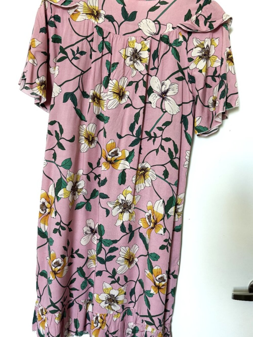 Top Fashion Dress Women's pink floral sleeveless size M - Picture 6 of 6